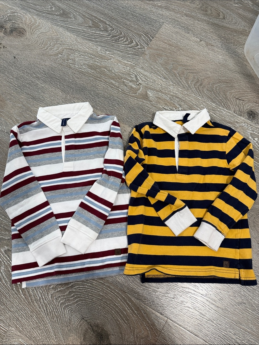 Janie and Jack Long Sleeve Rugby Stripe Polo Shirt